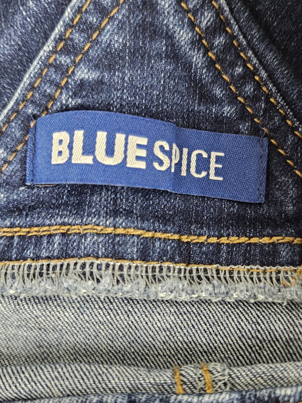 Blue Spice Dark Wash Denim Short Overalls Blue Size 7 - Picture 13 of 14